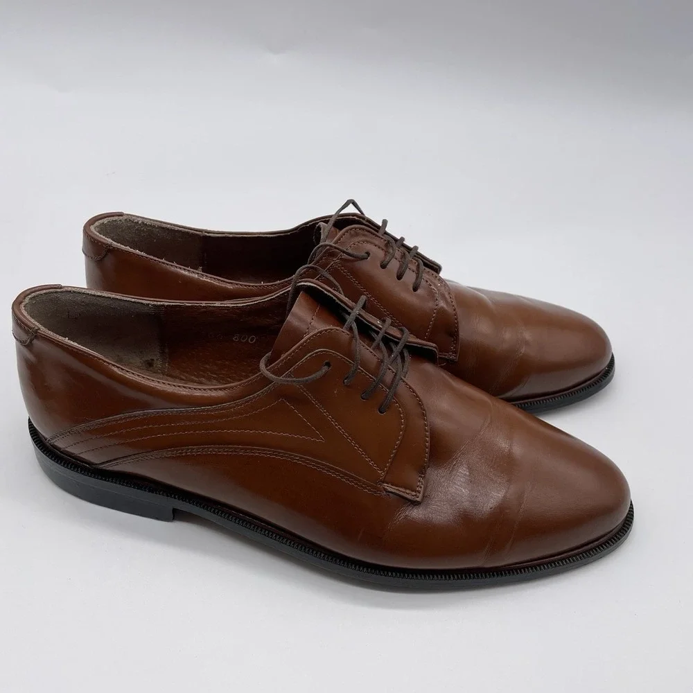 M. Ayala Brown Leather Lace-up Dress Shoes -28.5 US Size‎ 10